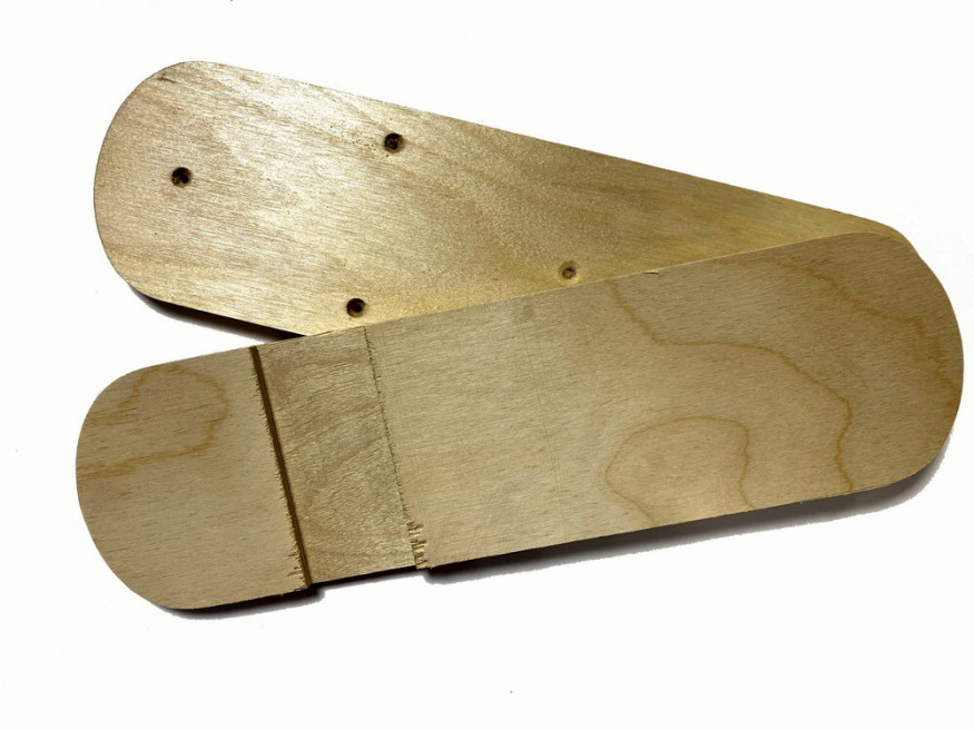 Лыжи Охотник, полнокамусные, дерево, длина 150 см, ширина 15 см