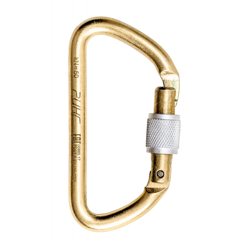 Карабин стальной увеличенный трапеция &amp;quot;keylock&amp;quot;, 50 кН, Ринг