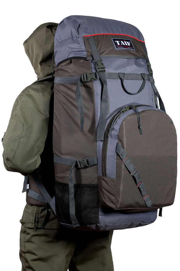 Рюкзак туристический Турист Лайт 3, ПВХ 600, серый/хаки, 90 л, ТАЙФ
