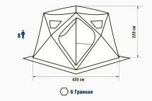 Палатка зимняя Higashi Winter Camo Yurta Hot